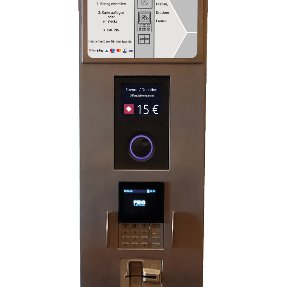 Digitale Spendensäule